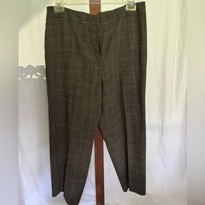 Kate Hill Brown Dress Pants Classic Straight-Leg